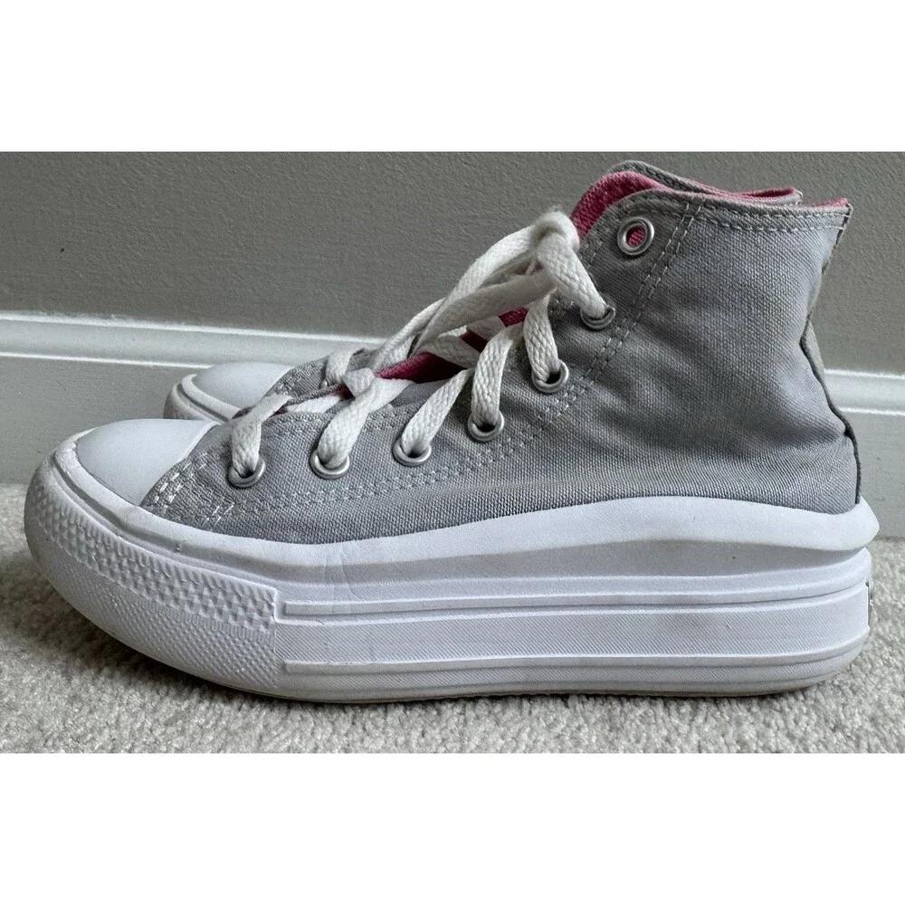 Chuck Taylor All Star Move Platform Gel Patch High-Top Gravel/Pink/White Y2 Girl